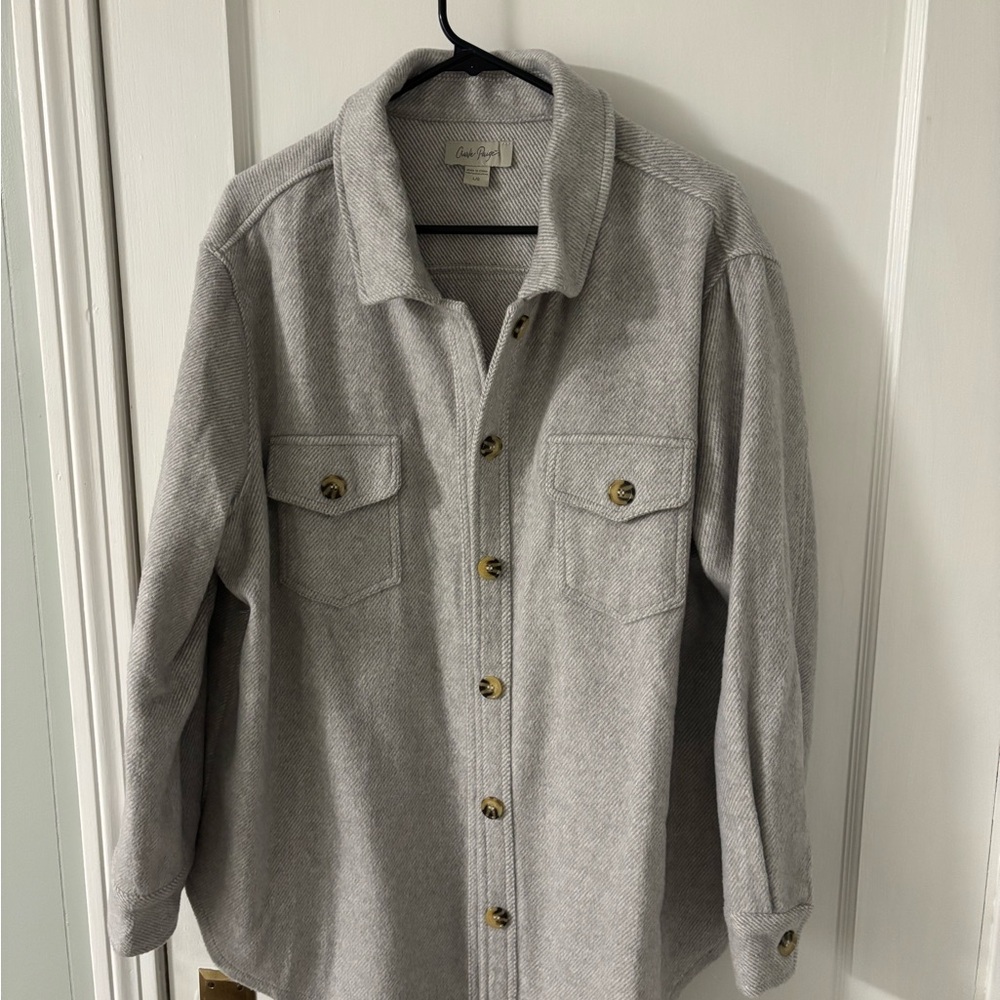 Charlie Paige Light Gray Striped Jacket